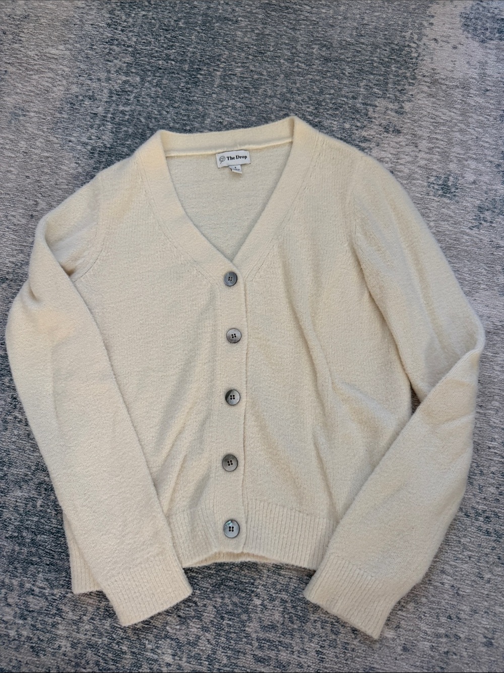 The Drop Womens Francine V-Neck Button Front Cozy Cardigan